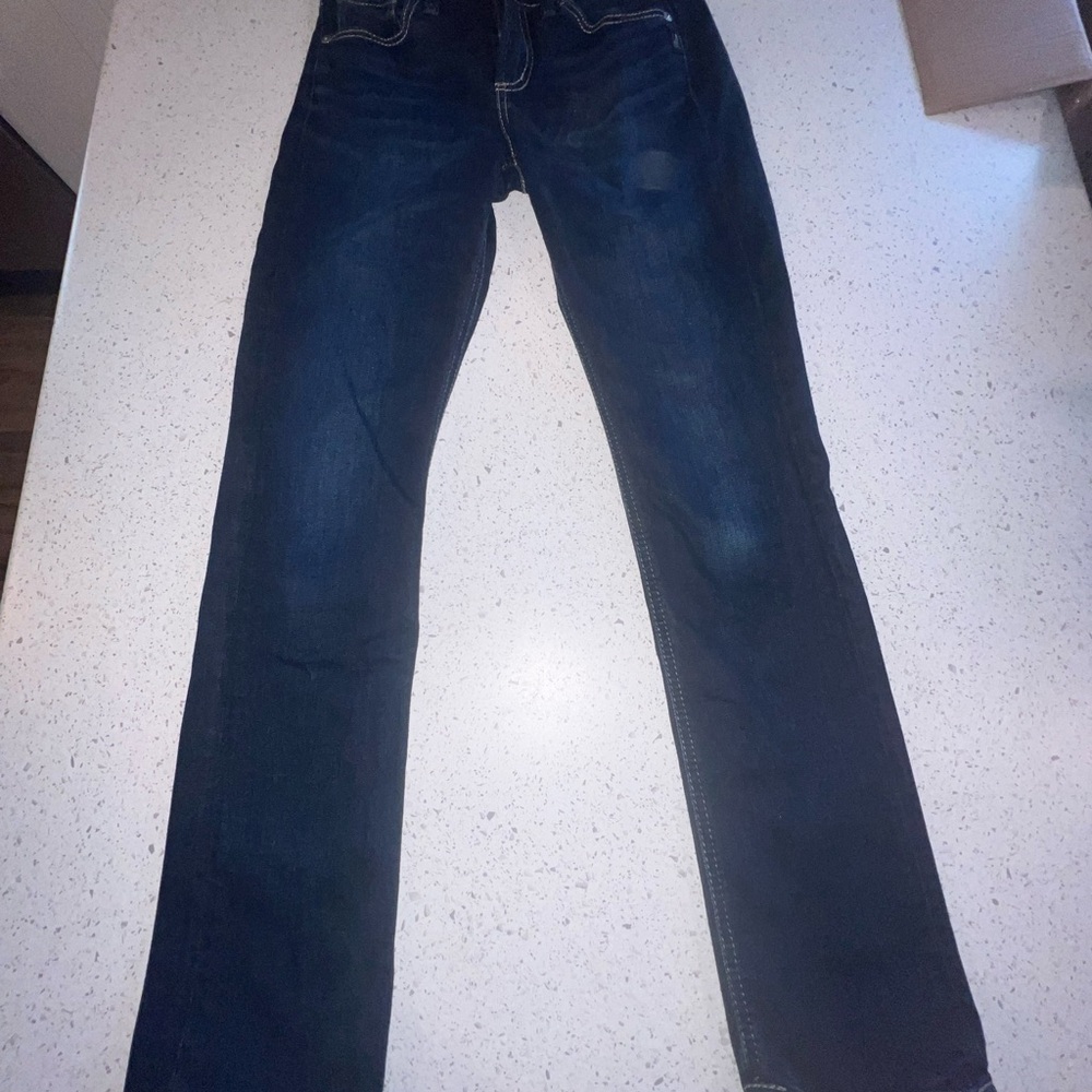 Avery straight leg silver jeans